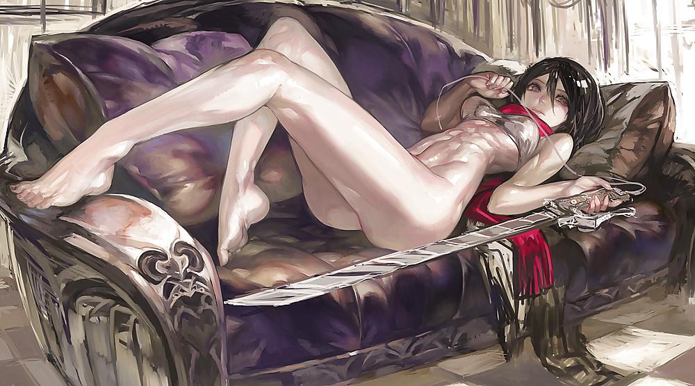 25P Attack on Titan Hentai 1: Mikasa Ackerman
