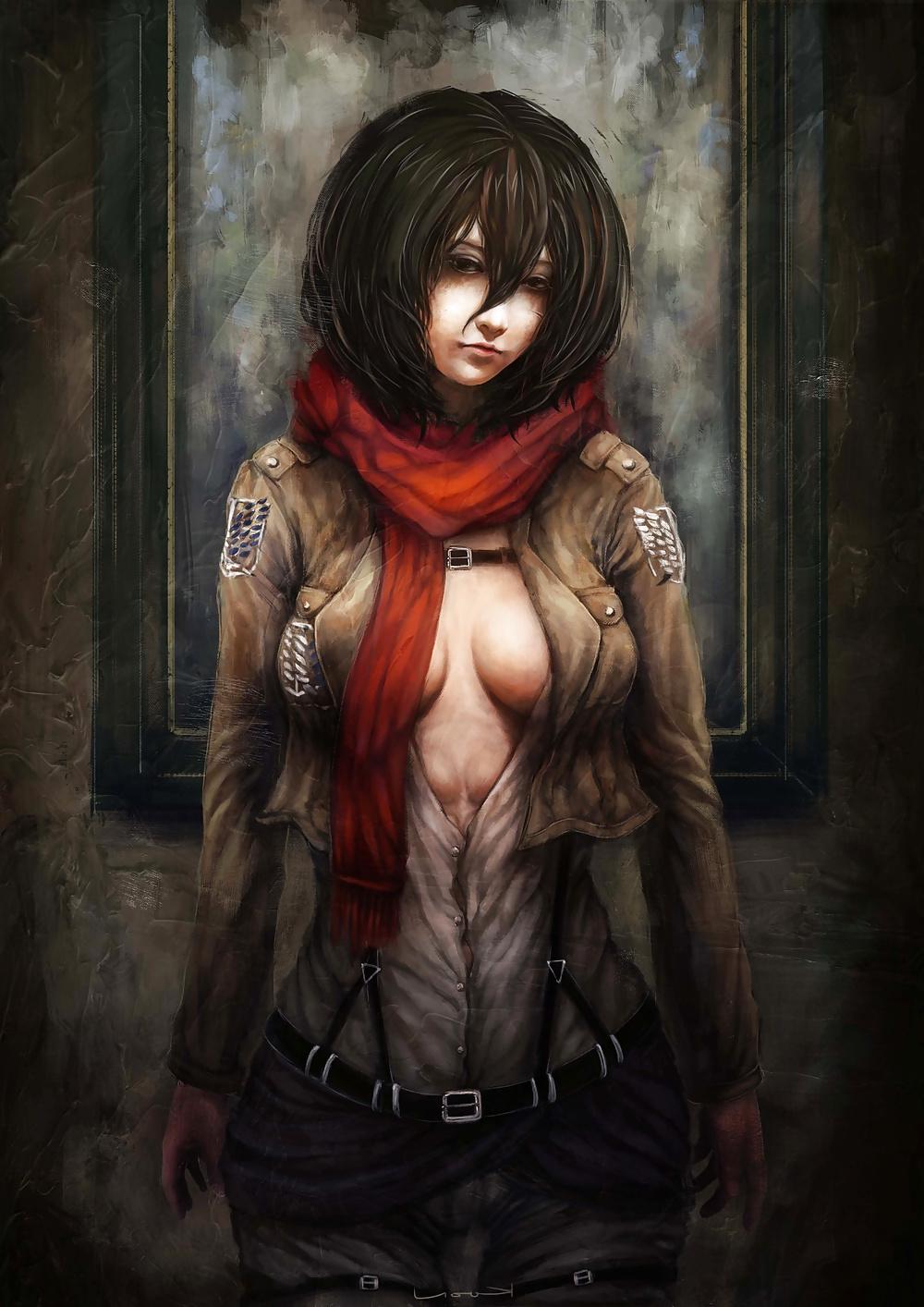 25P Attack on Titan Hentai 1: Mikasa Ackerman