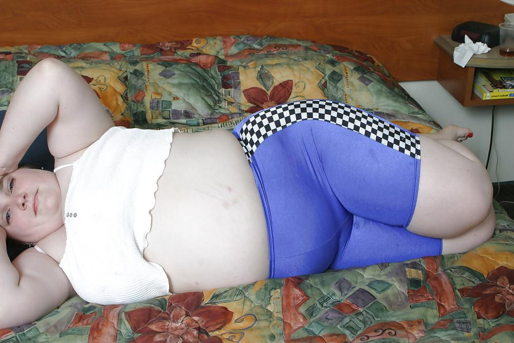 25P Kaylee in blue spandex
