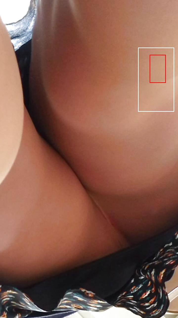 16P French lover lucky man second upskirt girl no panty 