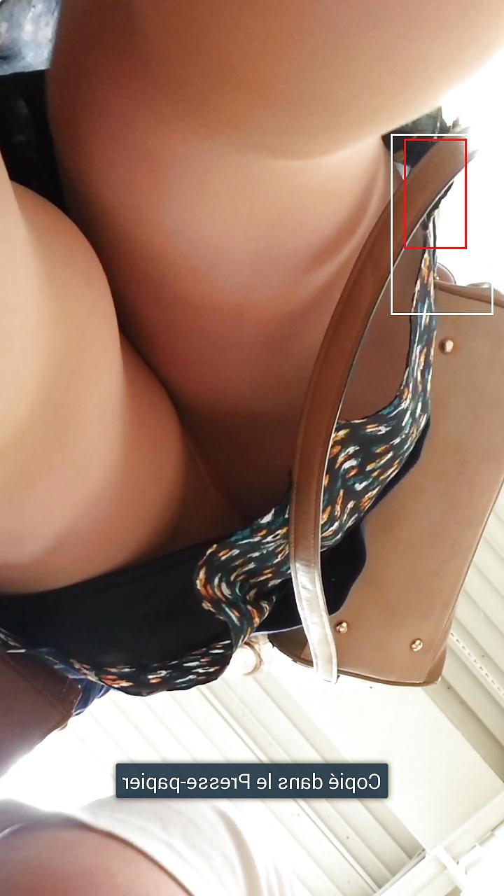 16P French lover lucky man second upskirt girl no panty 