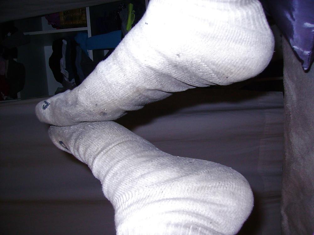 13P Very dirty white socks,me nude