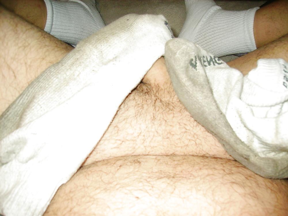 13P Very dirty white socks,me nude
