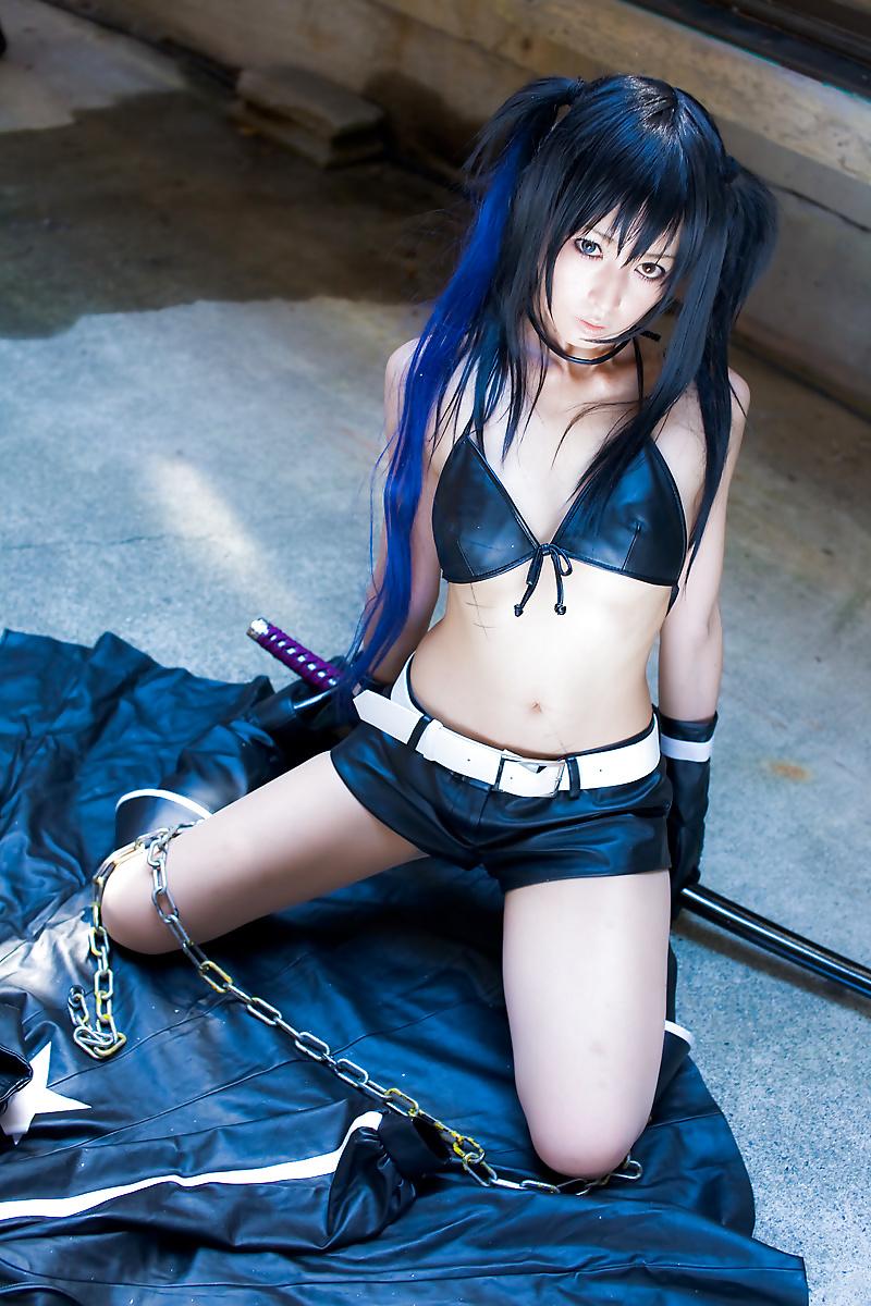 14P Cute cosplay: Black rock shooter - Mato Kuroi