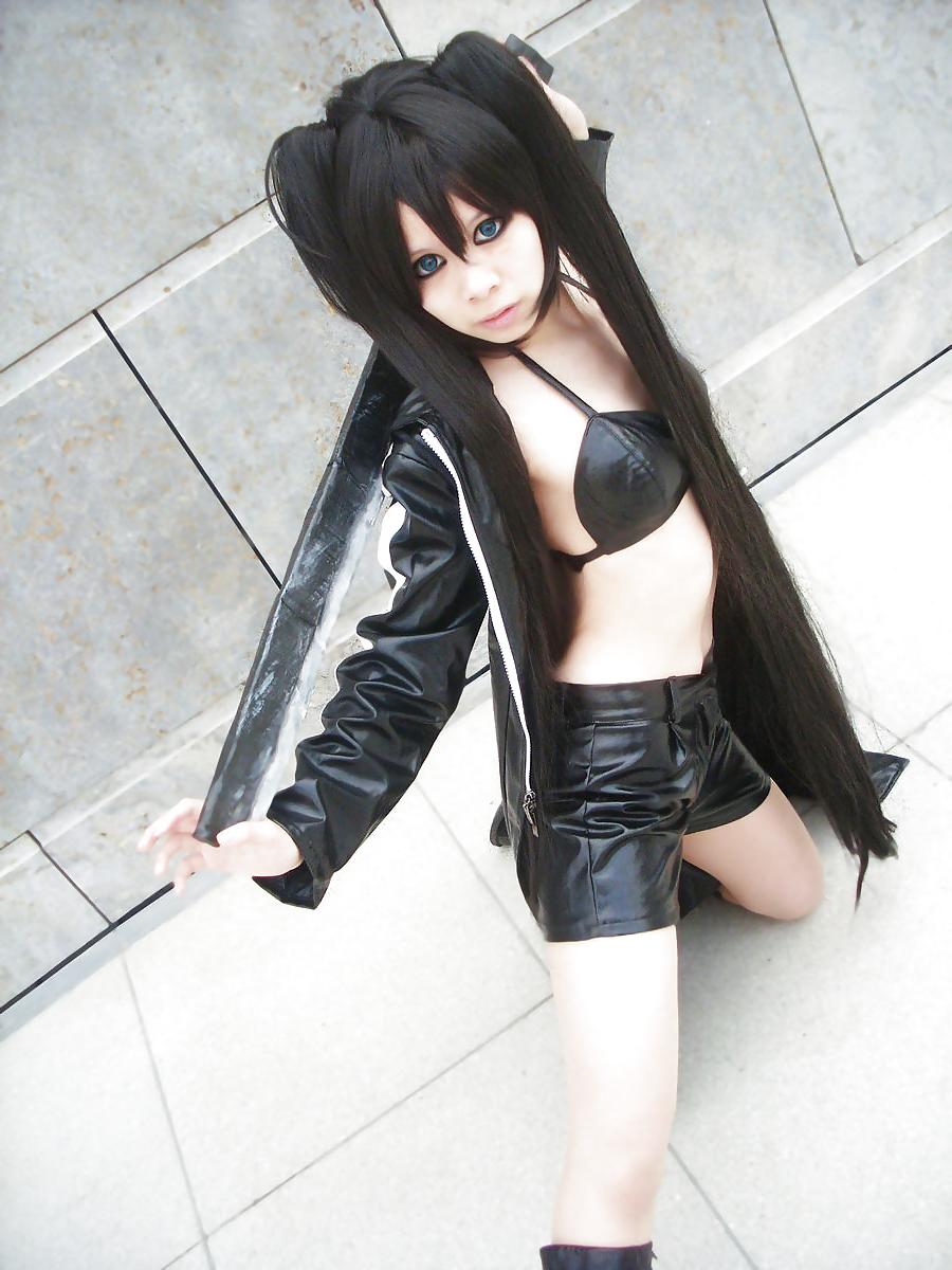 14P Cute cosplay: Black rock shooter - Mato Kuroi