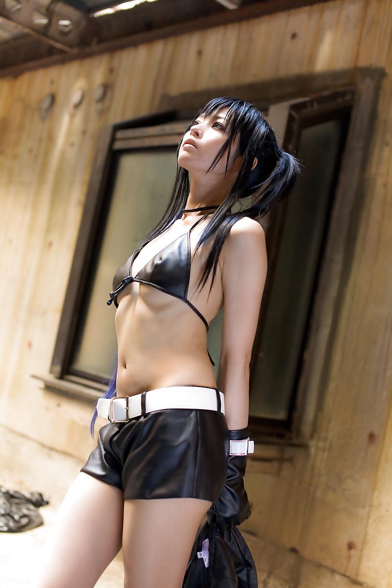 14P Cute cosplay: Black rock shooter - Mato Kuroi