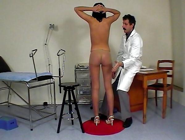 16P Pantyhose babe in trouble-thre doctors appointment.