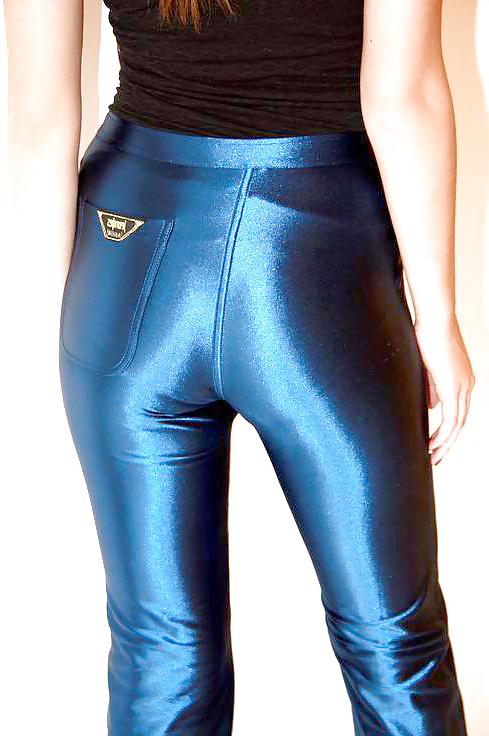 25P BLUE SPANDEX DISCO PANTS