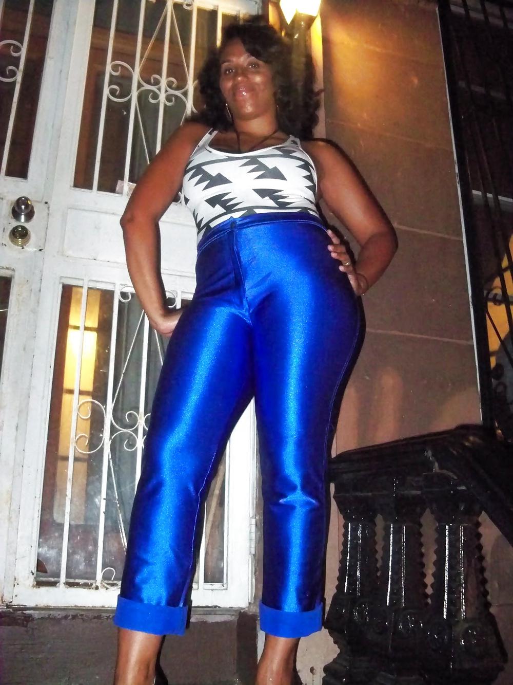 25P BLUE SPANDEX DISCO PANTS