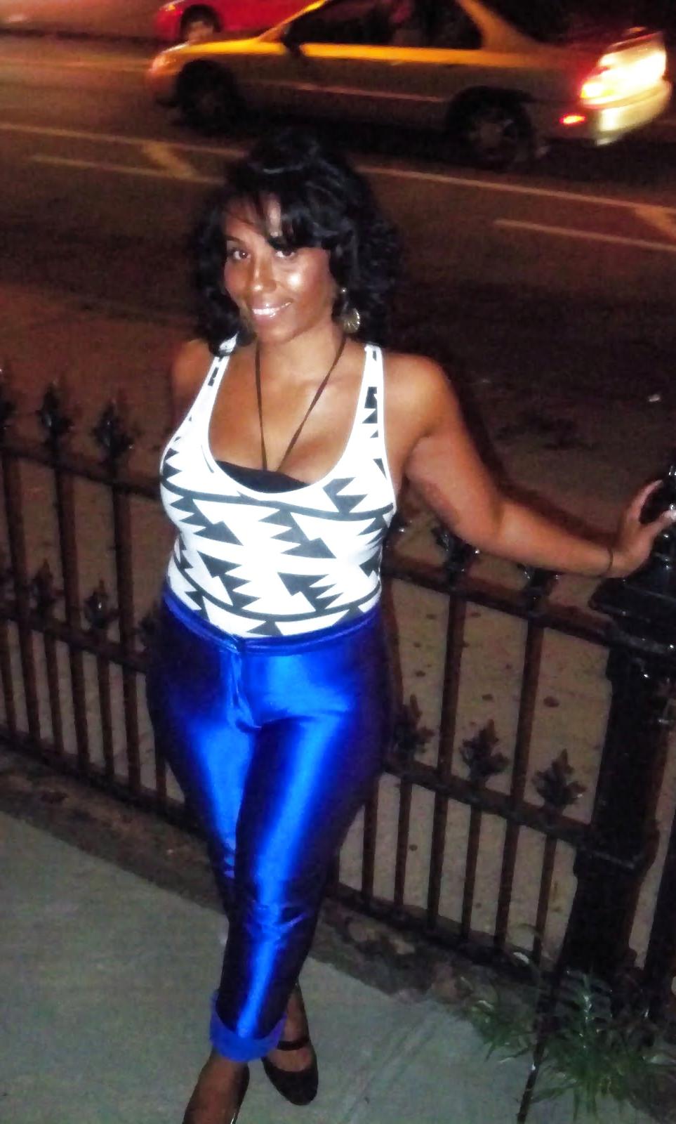 25P BLUE SPANDEX DISCO PANTS