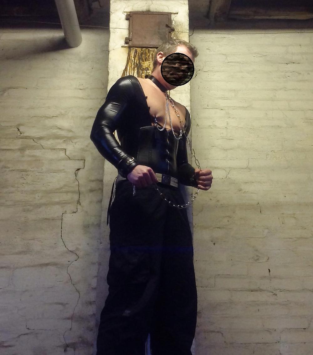 8P Spandex, corset and nipple pain