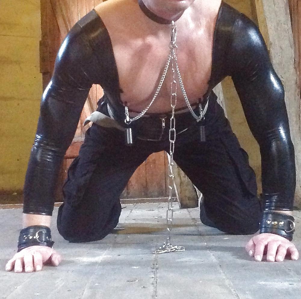 8P Spandex, corset and nipple pain