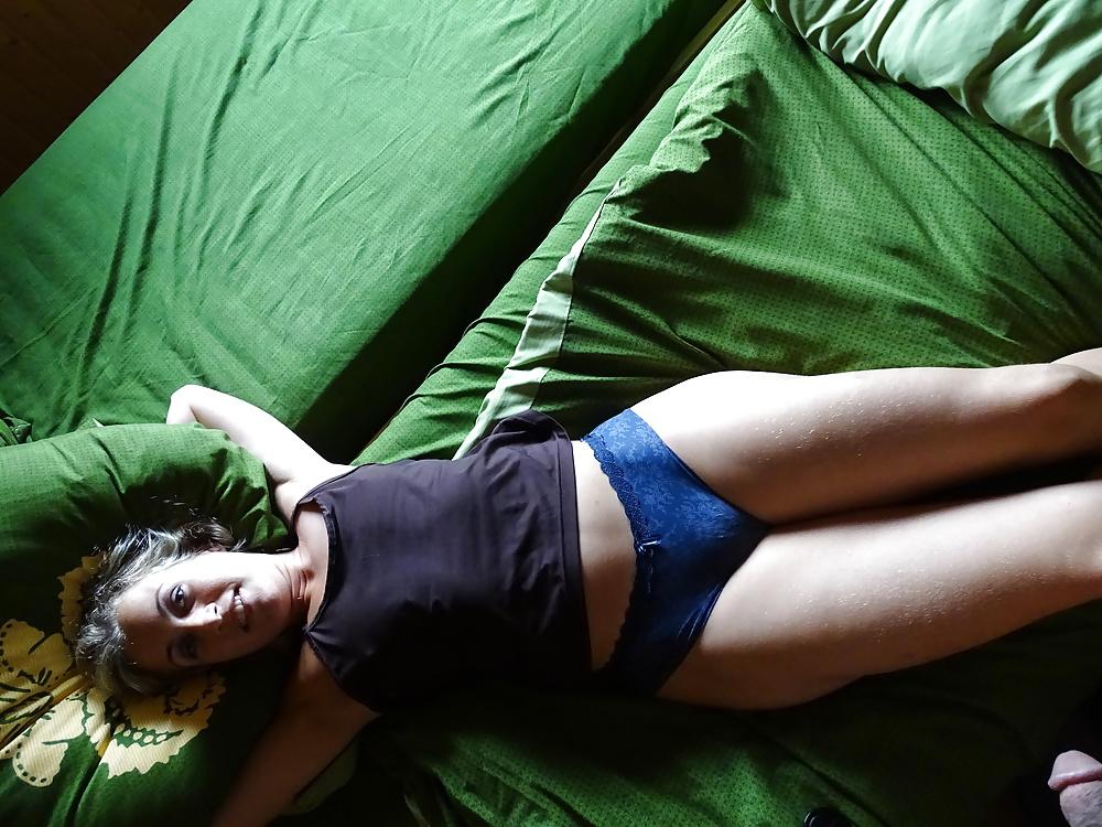 22P MY GF IN HER BLUE PANTIES PRIOR TO COCKING