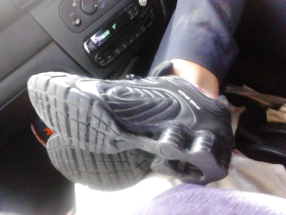 8P Sweaty socked soles fresh after work pre footjob