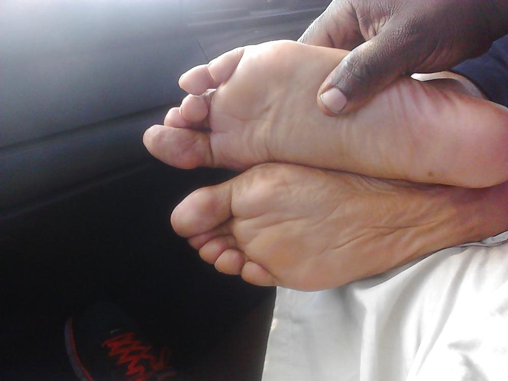 8P Sweaty socked soles fresh after work pre footjob