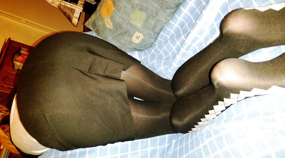 25P French hairy mature wife with pantihose, upskirts 2