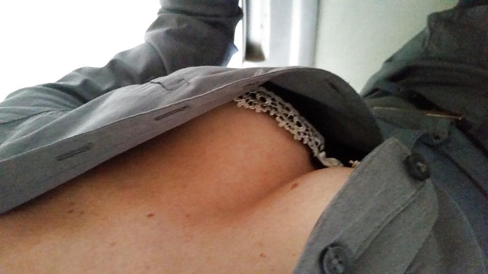 25P French hairy mature wife with pantihose, upskirts 2