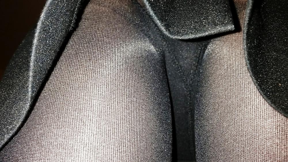 25P French hairy mature wife with pantihose, upskirts 2