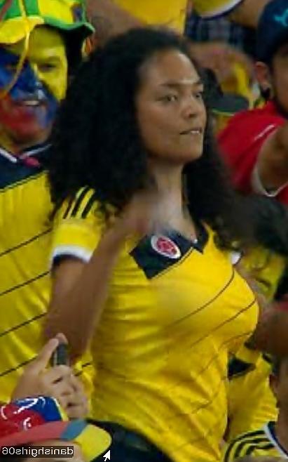 11P Busty Columbian milf dancing at World Cup 14 game