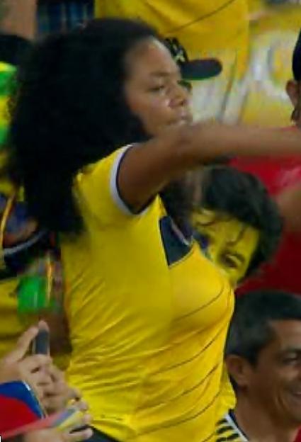 11P Busty Columbian milf dancing at World Cup 14 game