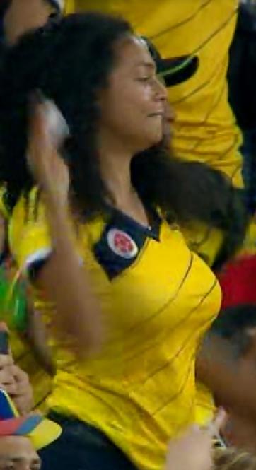 11P Busty Columbian milf dancing at World Cup 14 game