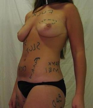 22P Body Writing Slut