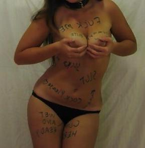 22P Body Writing Slut