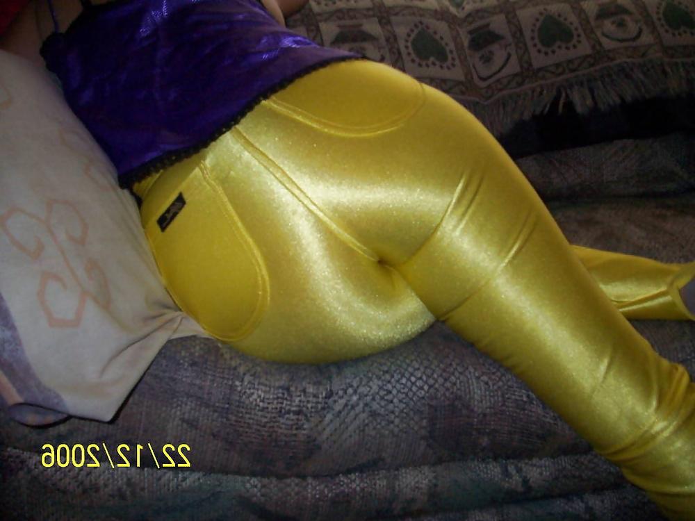 4P YELLOW SPANDEX DISCO PANTS