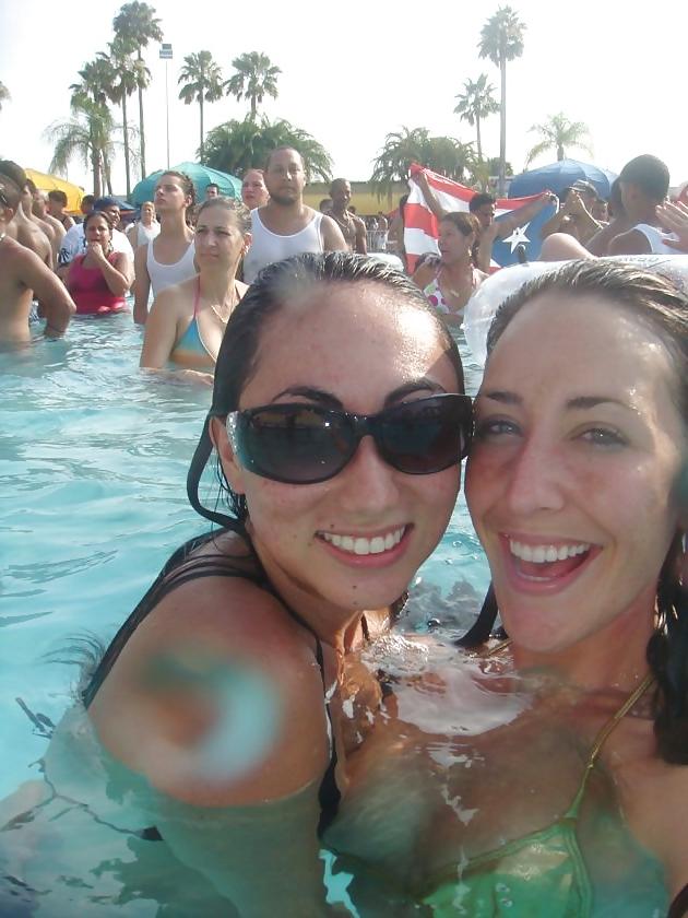 25P Pool party turns into a foursome