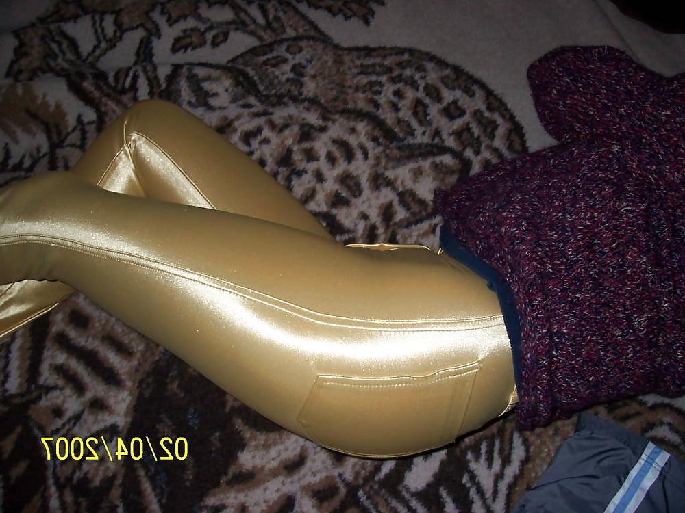 20P GOLD SPANDEX DISCO PANTS