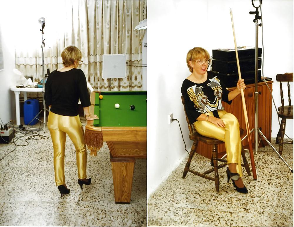 20P GOLD SPANDEX DISCO PANTS