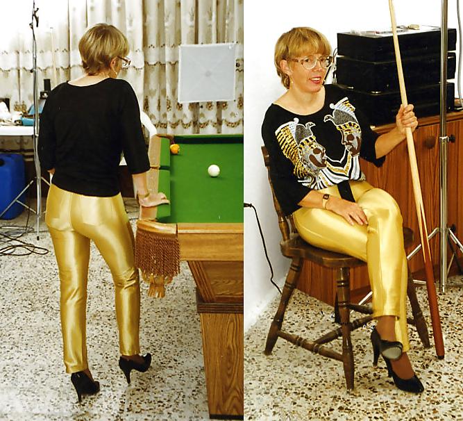 20P GOLD SPANDEX DISCO PANTS