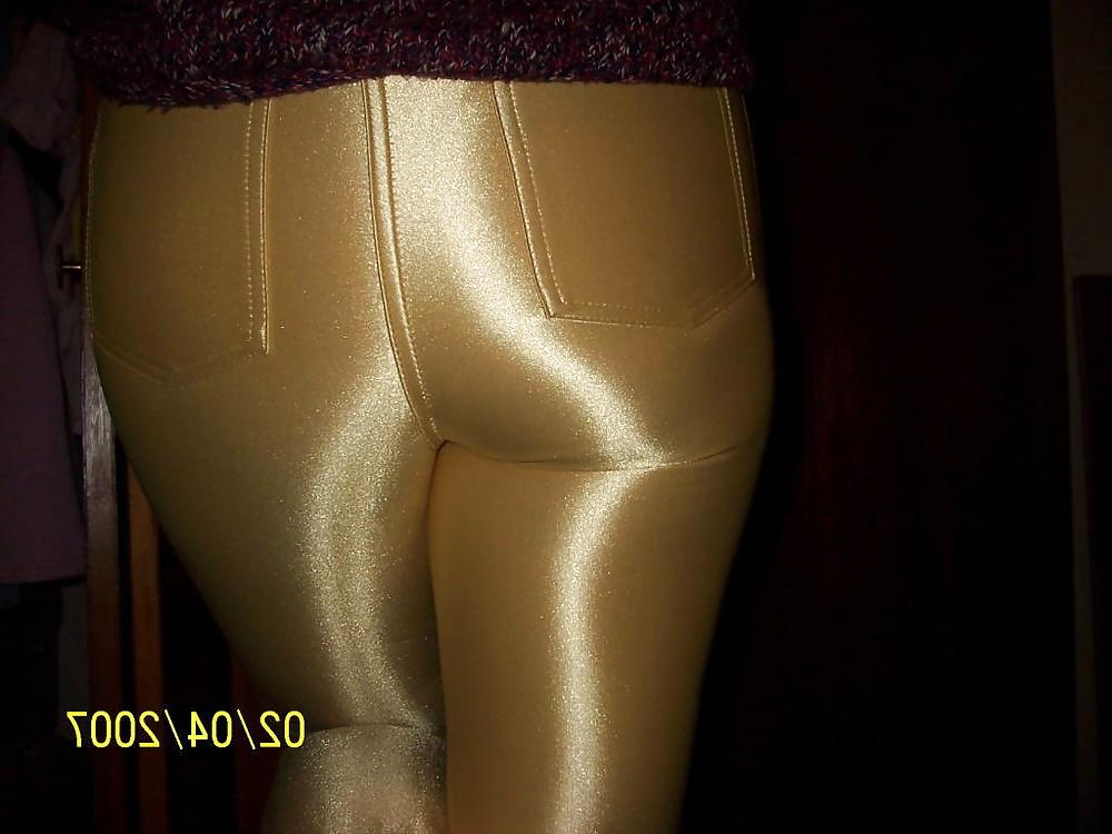 20P GOLD SPANDEX DISCO PANTS