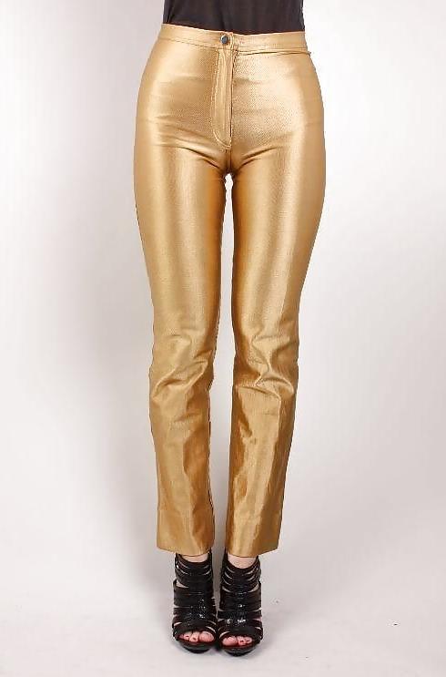 20P GOLD SPANDEX DISCO PANTS