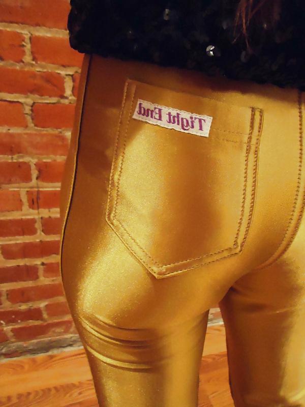 20P GOLD SPANDEX DISCO PANTS