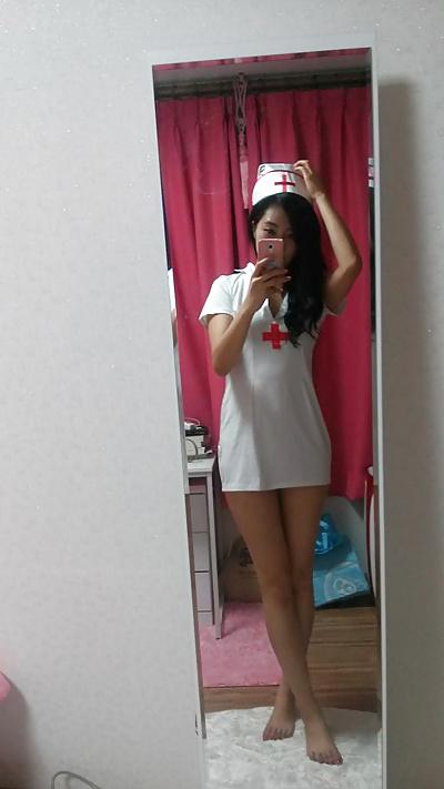 5P Sexy Korean Slut in Nurse Outfit