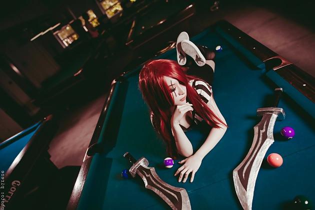 9P Red Card Katarina Cosplay (League Of Legends)