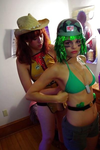 25P Halloween sorority babes in costumes