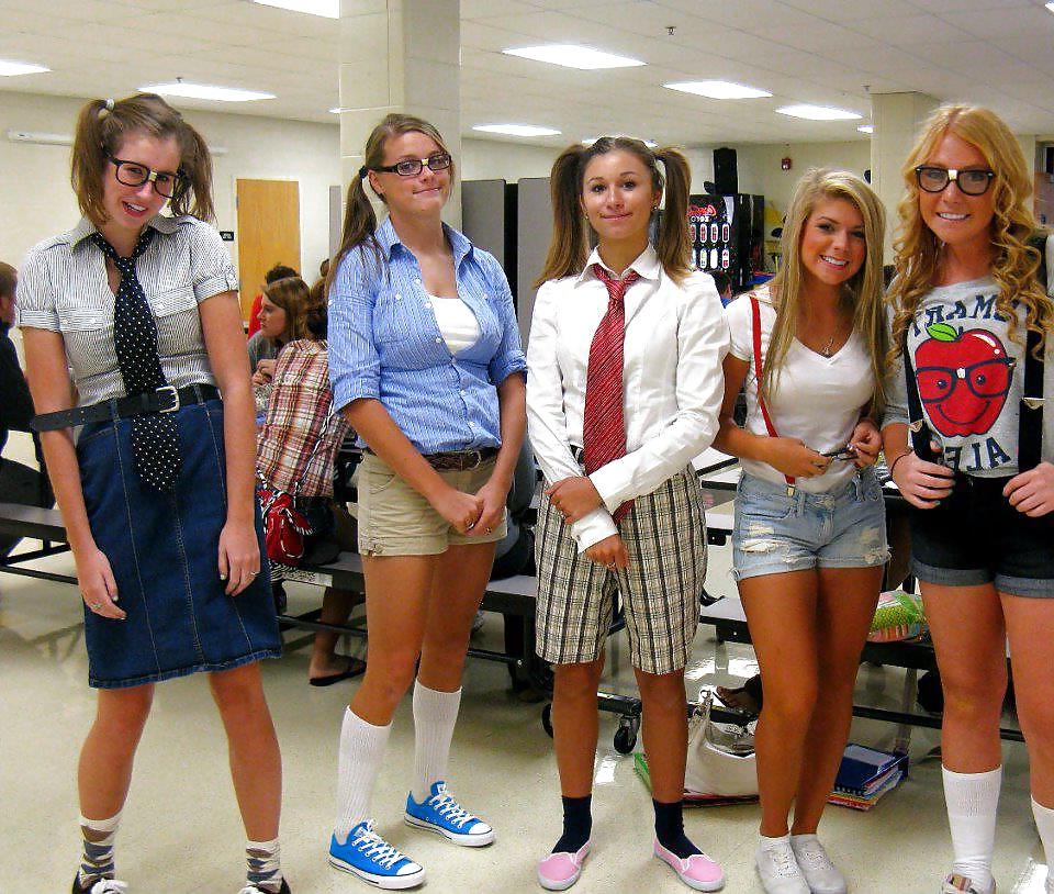 25P Halloween sorority babes in costumes