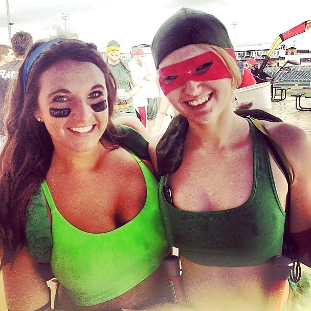 25P Halloween sorority babes in costumes