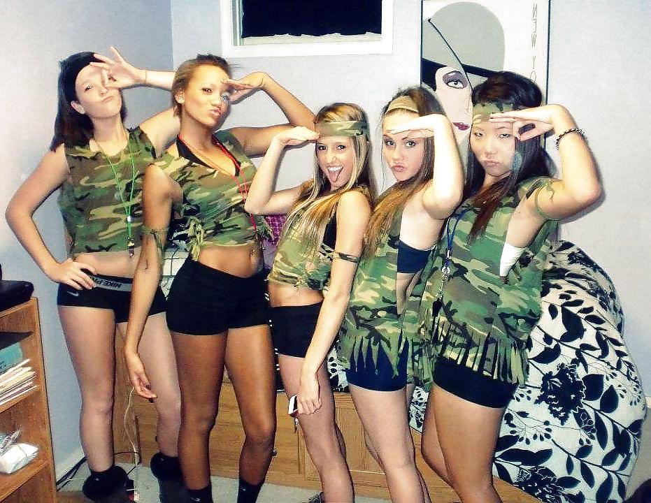 25P Halloween sorority babes in costumes