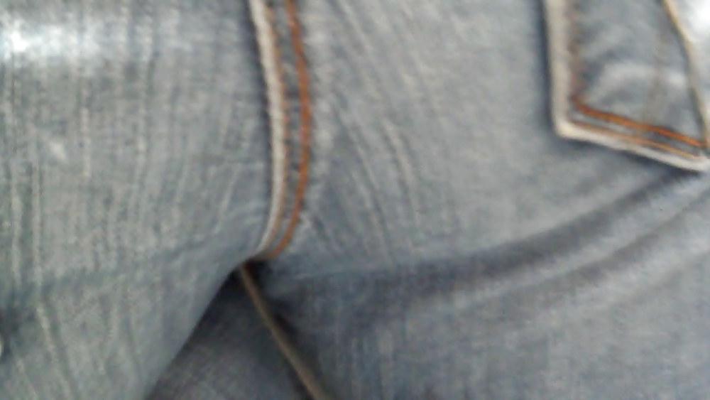 25P Butts ass & rear ends in tight blue jeans