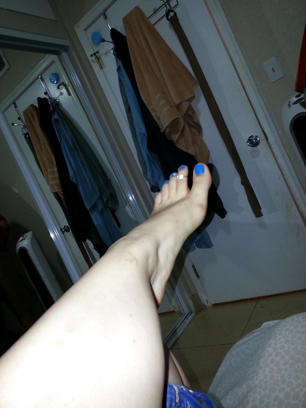 25P Favorite Blue Toes, Nails, Solejob, Footjob