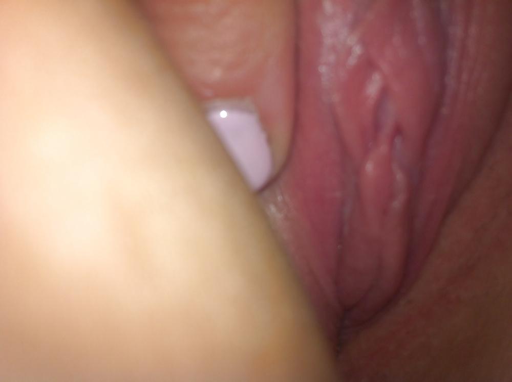 4P Dirty girl takes pics of her wet thong pussy and my cock
