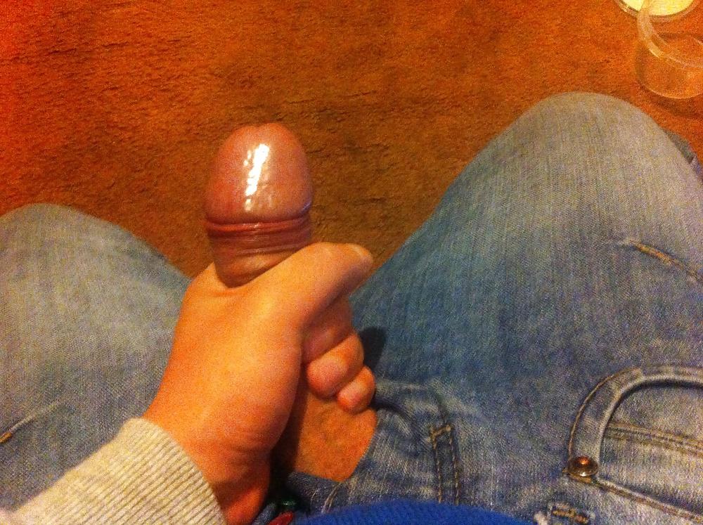 4P Dirty girl takes pics of her wet thong pussy and my cock