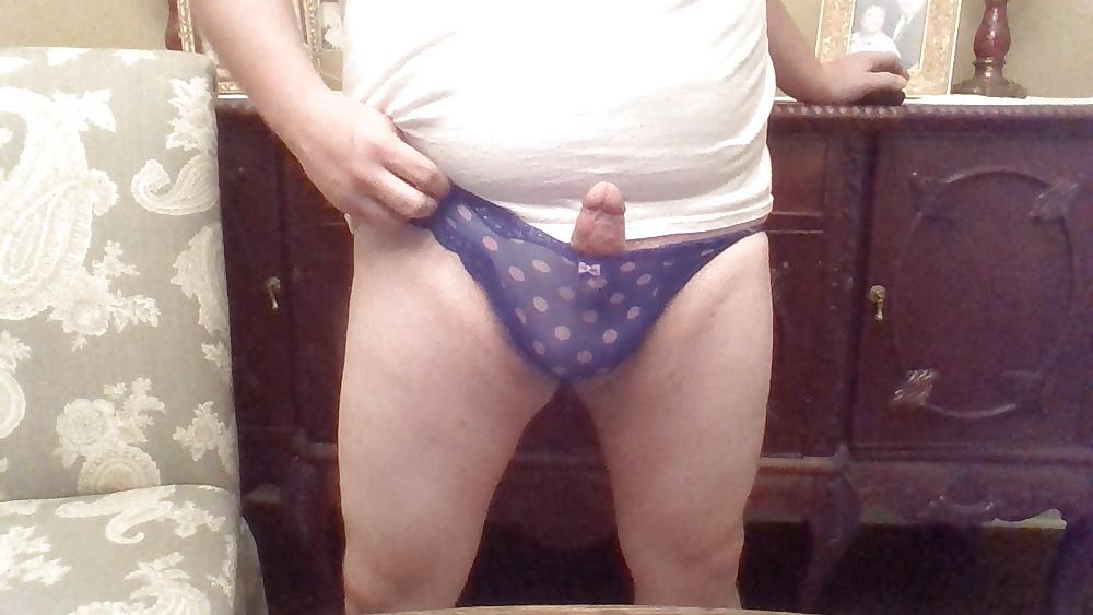 21P Blue Polka Dot and Print panties.