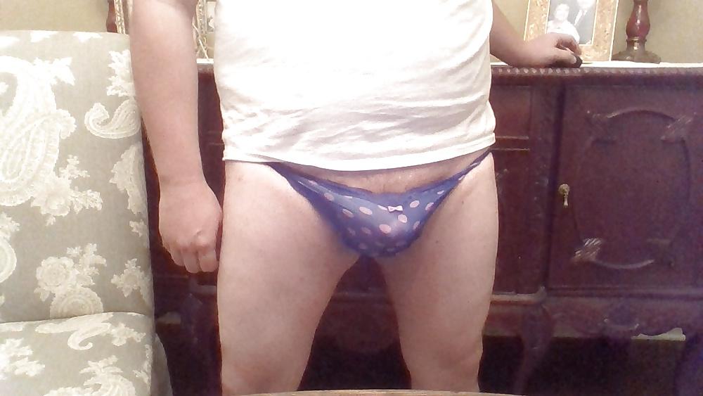21P Blue Polka Dot and Print panties.
