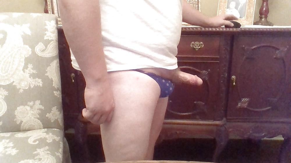 21P Blue Polka Dot and Print panties.