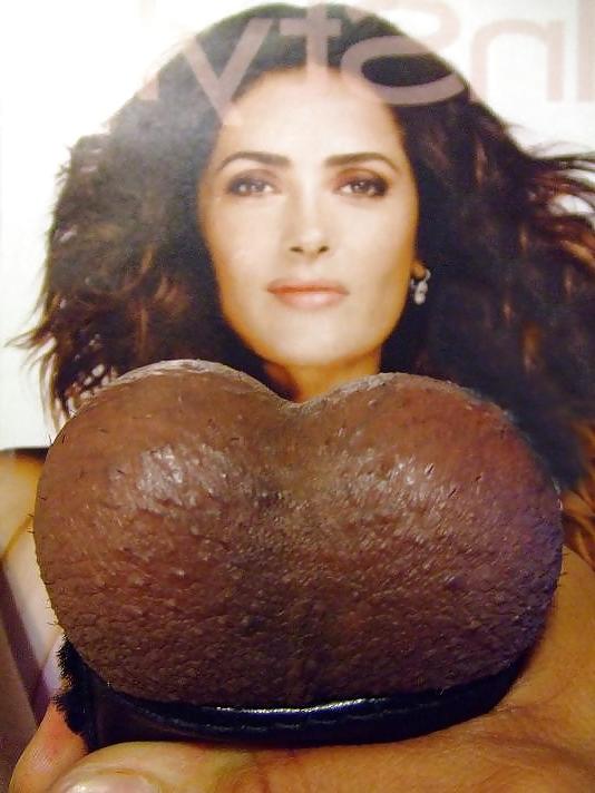 25P Salma Hayek, 10 Cum Loads Bukkakke