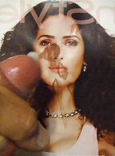 25P Salma Hayek, 10 Cum Loads Bukkakke